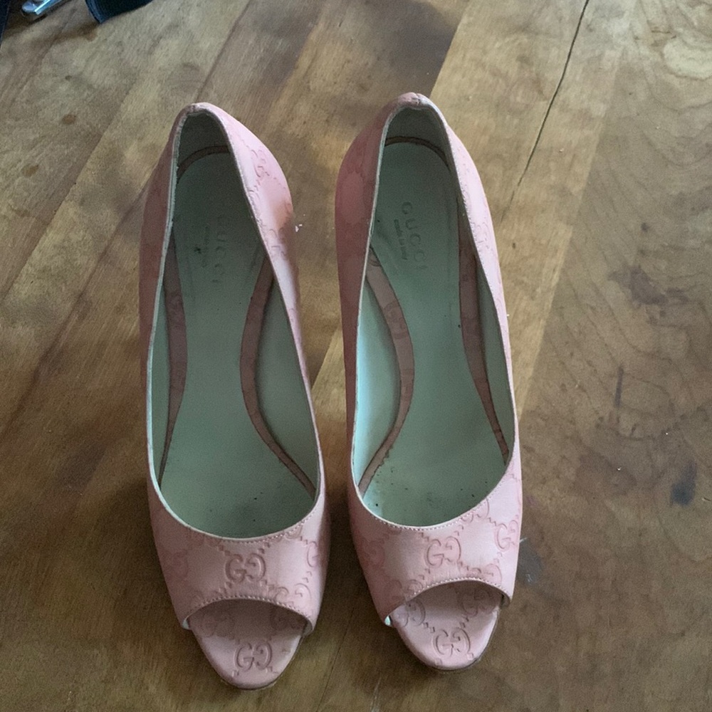 Pink Gucci high heels